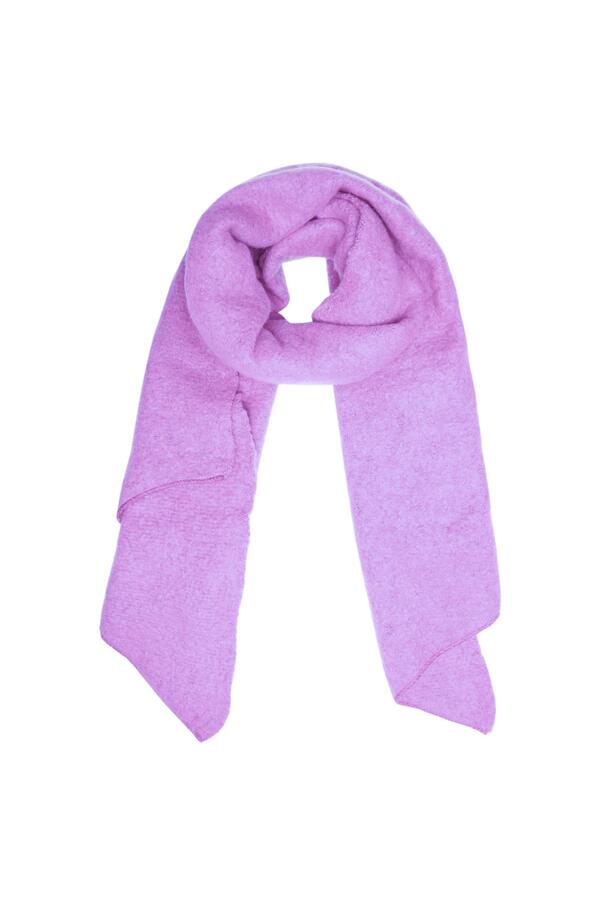 Écharpe d'hiver douce violette Polyester